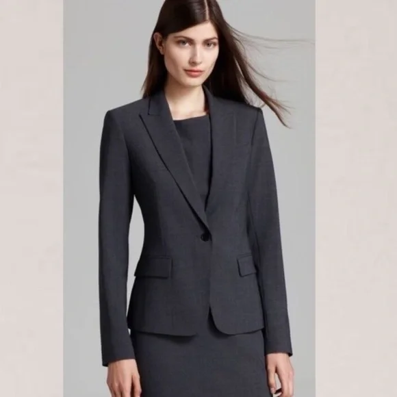 Theory Gabe B‎ 2 Urban Blazer, Size 10 Grey